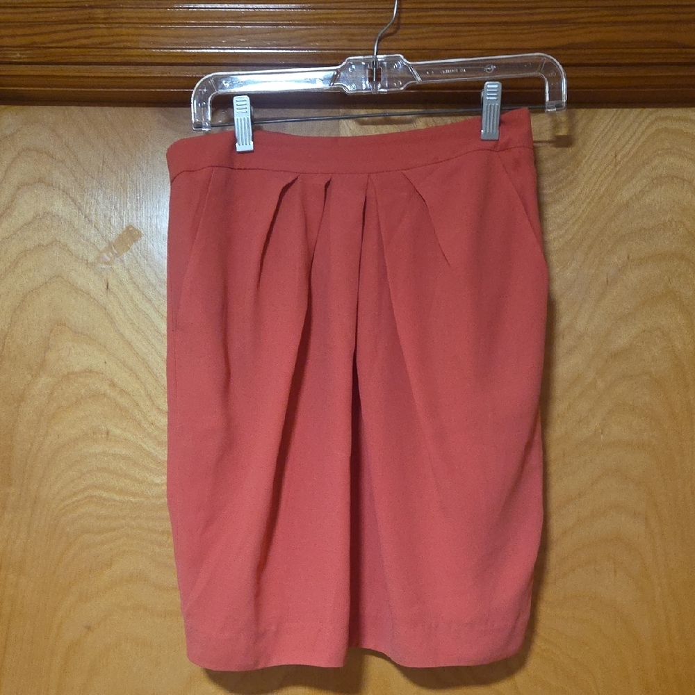 Forever 21 Orange Midi Skirt Size S